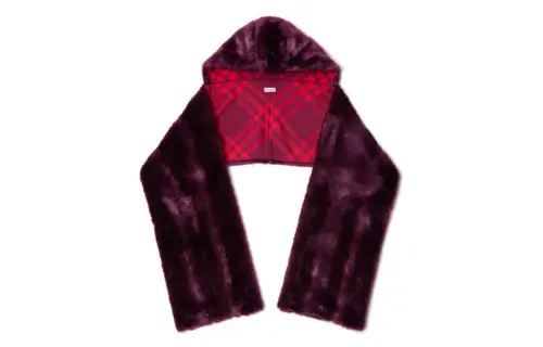 Burberry faux-fur hooded scarf