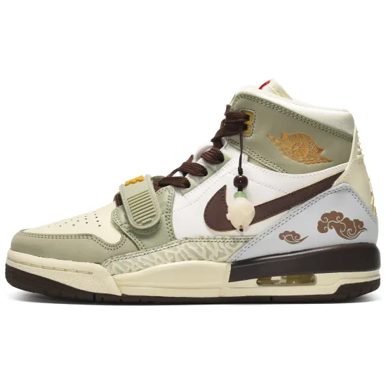 Jordan Legacy 312 Vintage Basketball Shoes Men High-top Brown/Green