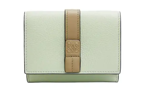 LOEWE Soft Grain Calfskin Wallet Small Women's Spring Jade & Earth Green