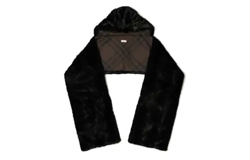 Burberry hooded faux-fur scarf
