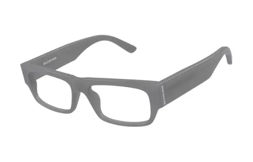 Balenciaga Letter Print Acetate Irregular Shape Eyeglass Frames Men's Gray