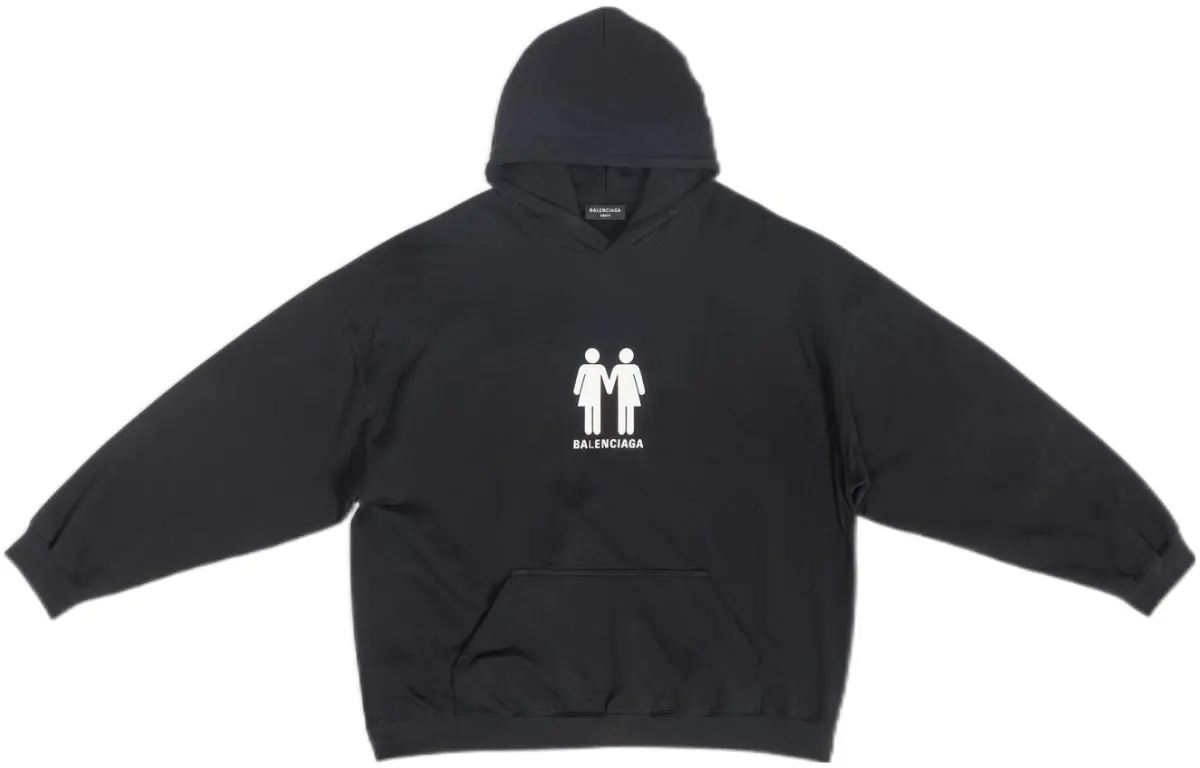 Balenciaga PRIDE 22 FW22 Sweatshirt Loose Fit Unisex Black