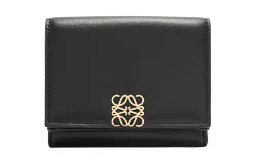 LOEWE Bright Nappa Calfskin Wallet Women's Black