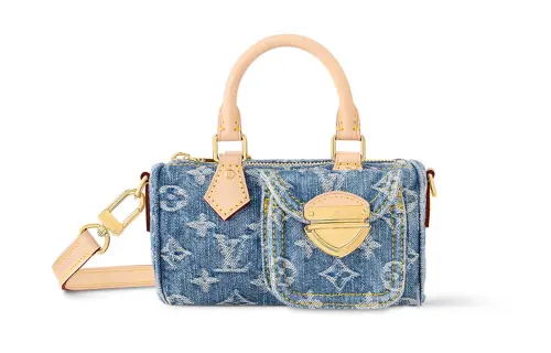 LOUIS VUITTON Nano Speedy Monogram Denim Blue