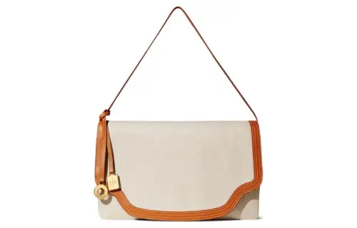 Loro Piana Detachable Strap Cotton With Linen Handbag, Shoulder Bag Regular Women's Beige
