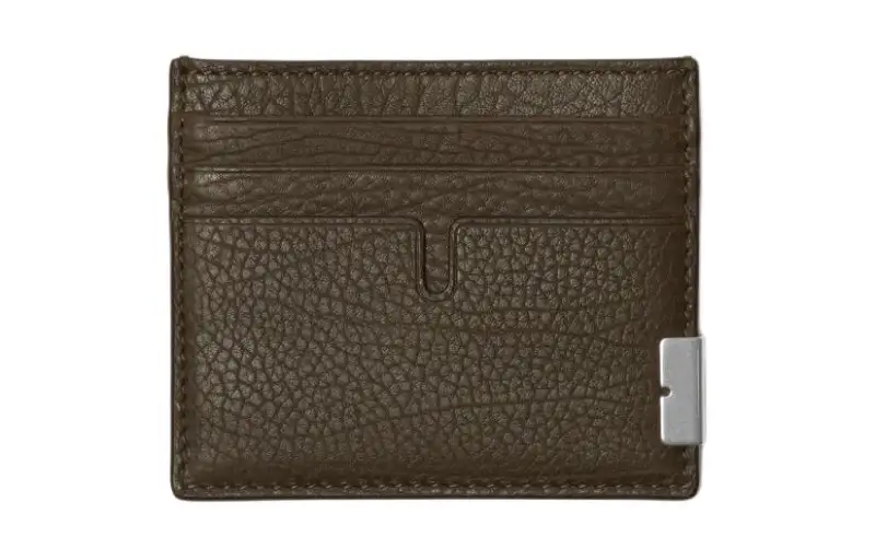 Burberry Calfskin Card Holder Men's Army Green