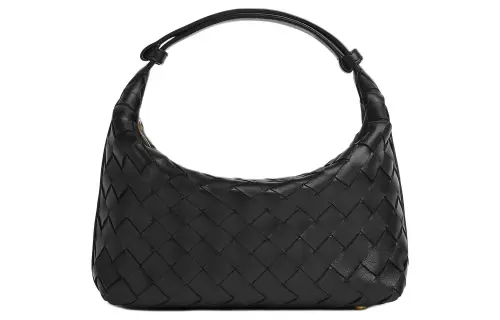 Bottega Veneta Cow Leather Handbag, Shoulder Bag Women's Black