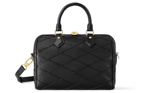 LOUIS VUITTON Speedy Leather Pillow Bag, Handbag, Shoulder Bag, Crossbody Bag, Travel Bag Women's Black