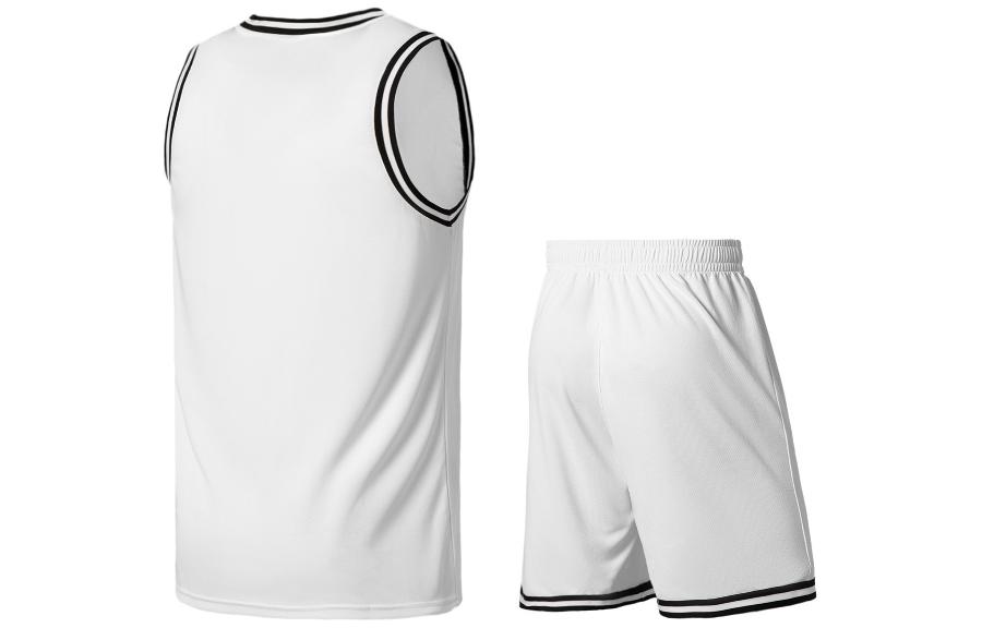 Li Ning Basketball Collection Casual Sportswear Men’s Standard White/Black & White Webbing