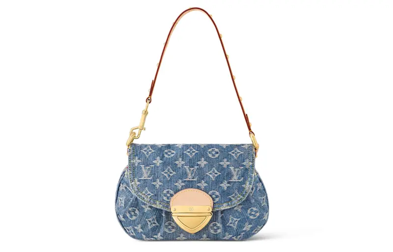 LOUIS VUITTON Sunset Bag Monogram Denim Blue
