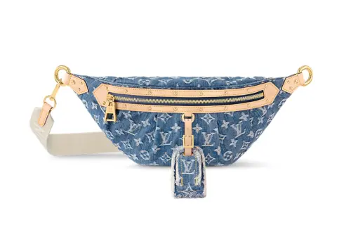 LOUIS VUITTON High Rise Bumbag Monogram Denim Blue