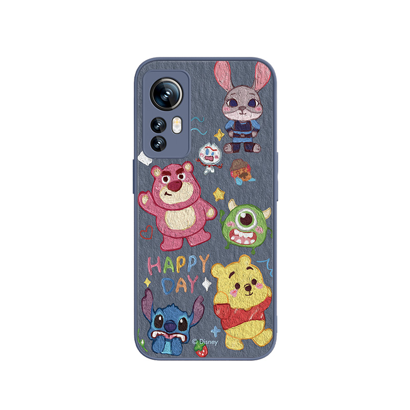 Disney Disney, xiaomi, glass matte cute toy, strawberry, compatible phone case for men and women *S, material, internet celebrity, 13, 12, 11, 10