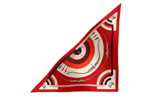 HERMES Silk Scarves Women's Red