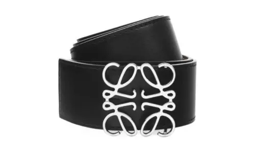 LOEWE Double Sided Design Leather Belts Men's Black