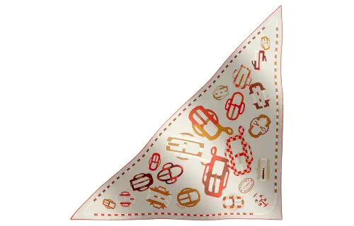 HERMES Knit Scarves Women's Gray