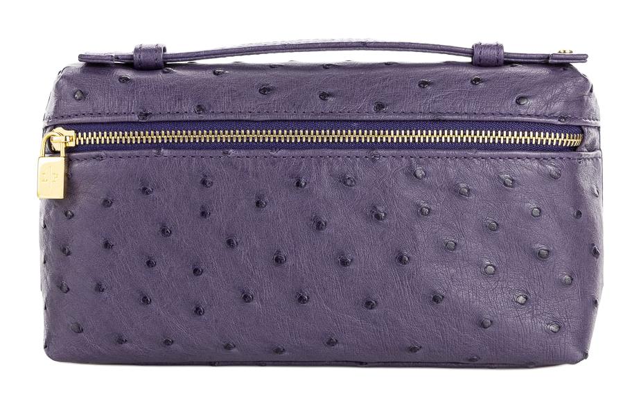 Loro Piana Ostrich Leather Handbag Women's Purple