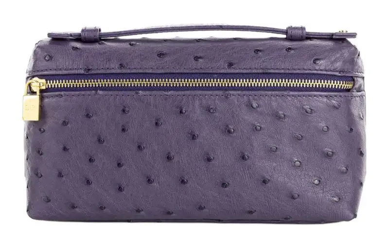 Loro Piana Ostrich Leather Handbag Women's Purple