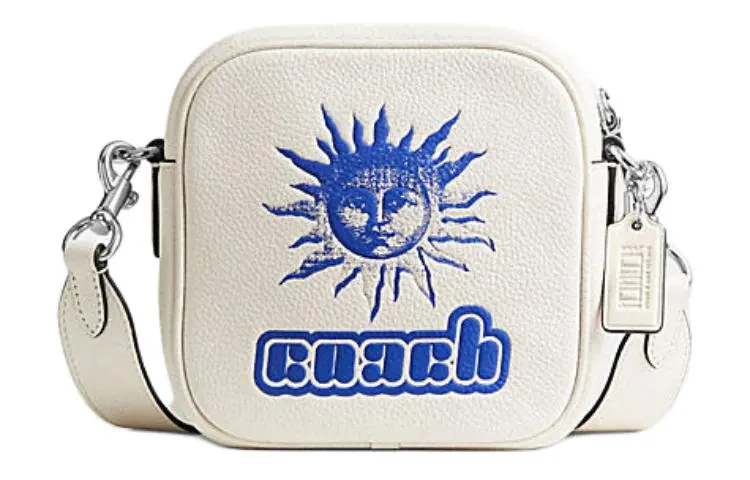 COACH LIL NAS Collaboration Camera Leather Crossbody Bags Mini Women's White