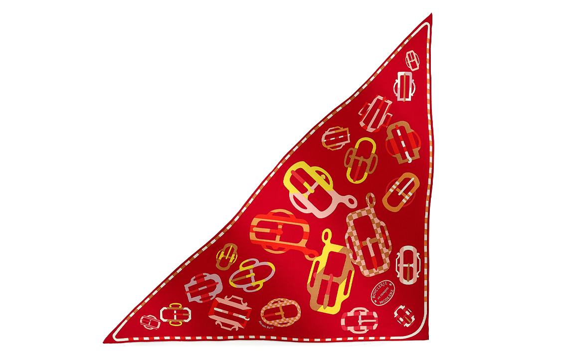 HERMES Casaque Mulberry Silk, Silk, Cashmere Knit Scarves Women's Red