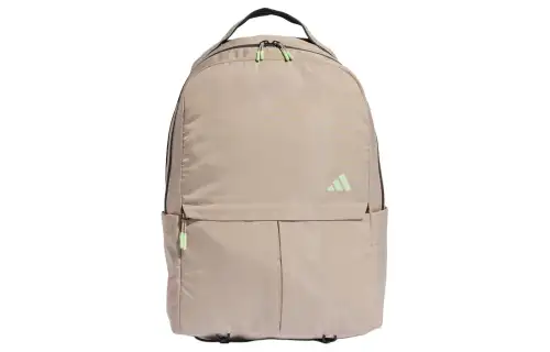 Adidas Recycled Polyester Plain Weave Fabric Backpack Women's Miracle Beige & Half Green Spark & Carbon