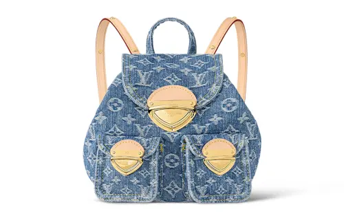 LOUIS VUITTON Venice Backpack Monogram Denim Blue