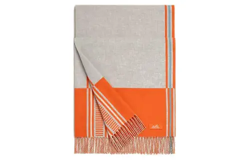 HERMES Lisieres Shawls Women's Gray