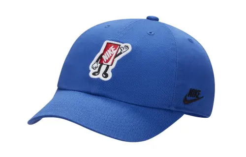 Nike Embroidery Print Polyester, Cotton Baseball Caps Kids' Blue