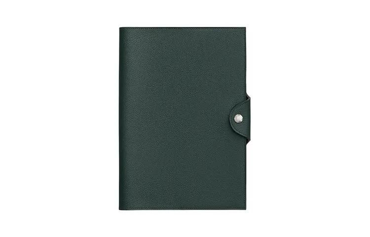 HERMES Ulysse Evercolor Calfskin Travel Storage Bag Unisex V0 Vert Rousseau Green