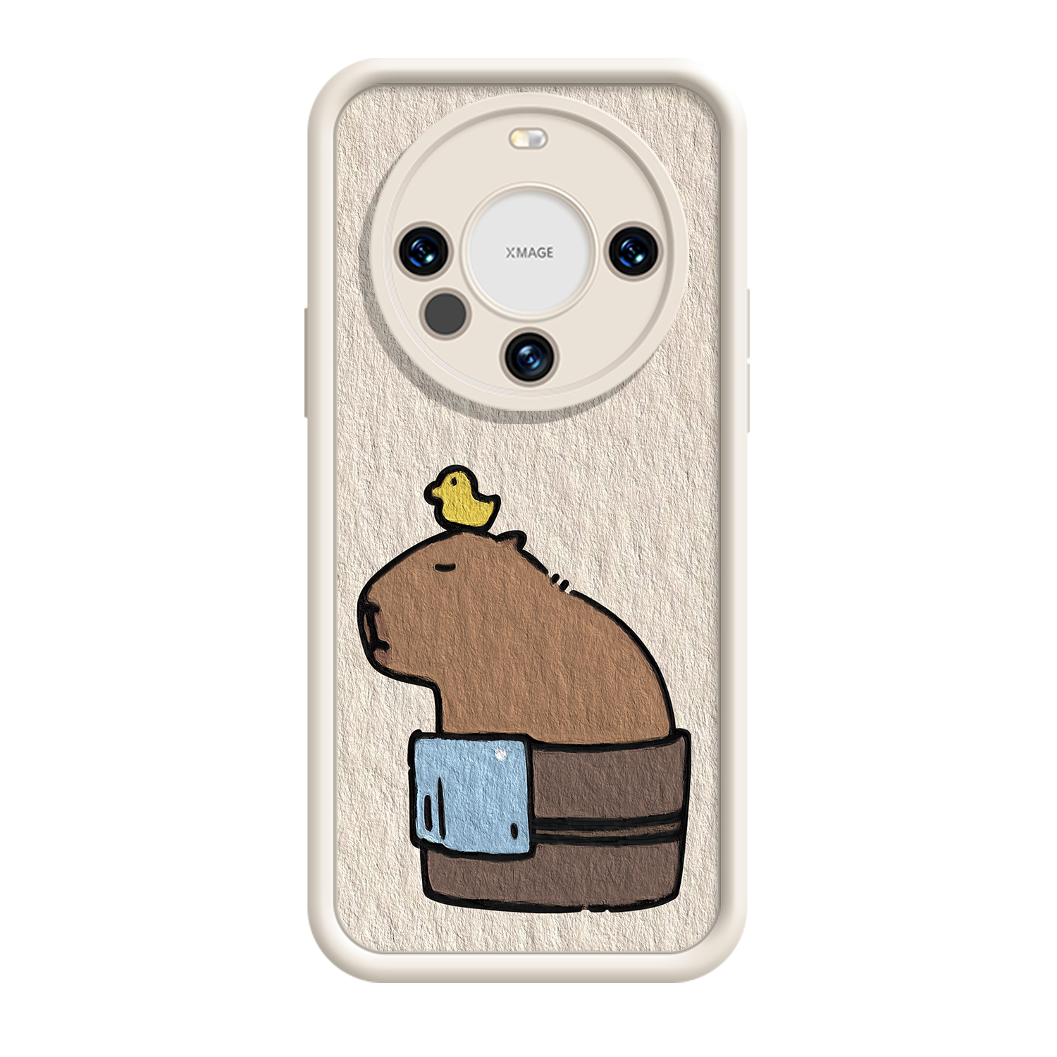 Miniso Silicone Material Liquid Soft Case Fun Cartoon Capybara Internet Celebrity Capibala Trendy Brand Mobile Phone Case Huawei/HUAWEI Suitable for MATE60/50/P60/P50/P40/NOVA11/10/9PRO Cute Style