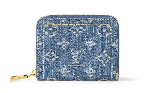 LOUIS VUITTON Zippy Coin Purse Monogram Denim Blue