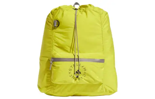 Adidas Stella McCartney Collaboration Recycled Polyester Plain Weave Fabric Backpack Women's Yellow