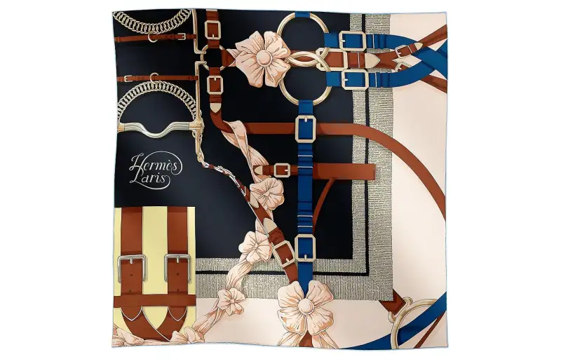 HERMES Scarves Women's Dark Blue