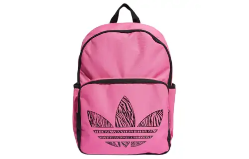 Adidas Originals Trefoil Recycled Polyester Plain Weave Fabric Backpack Unisex Half Sunrise Pink