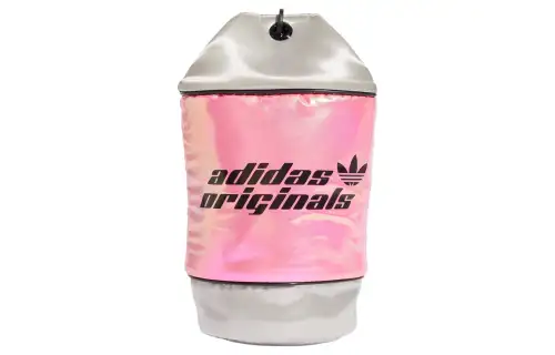 Adidas Originals Trefoil Recycled Polyester Twill Bucket Bag, Shoulder Bag, Crossbody Bag Mini Women's Transparent Pink