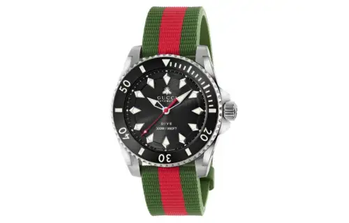 GUCCI Wrist Watches Automatic Mechanical Movement Rubber Strap 40mm Black Dial Unisex 300m Waterproof
