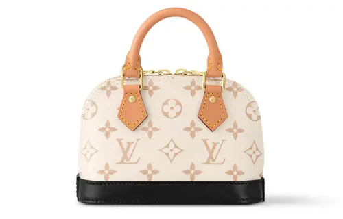 LOUIS VUITTON Alma Leather Dome Bag One Shoulder Crossbody Travel Bag Handbag Extra Mini Women's Beige Sand Dune