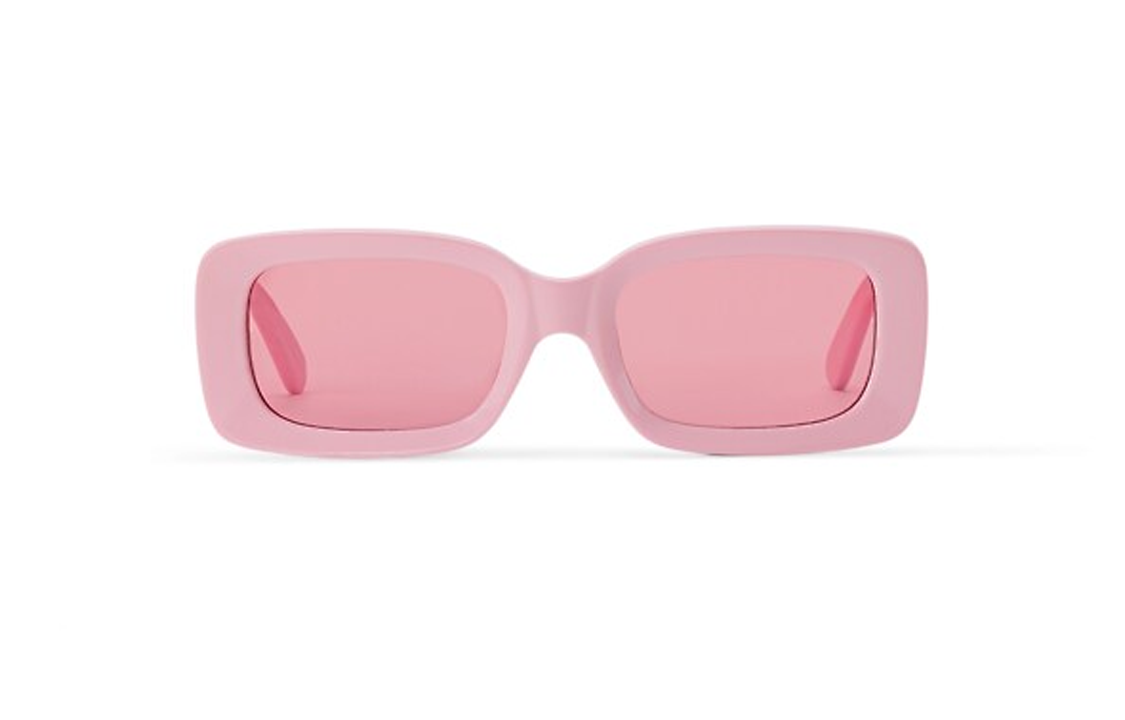 LOUIS VUITTON Acetate Square Sunglasses Women's Pink