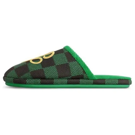 LOUIS VUITTON Lv Palace Slipper Damier Pop Green