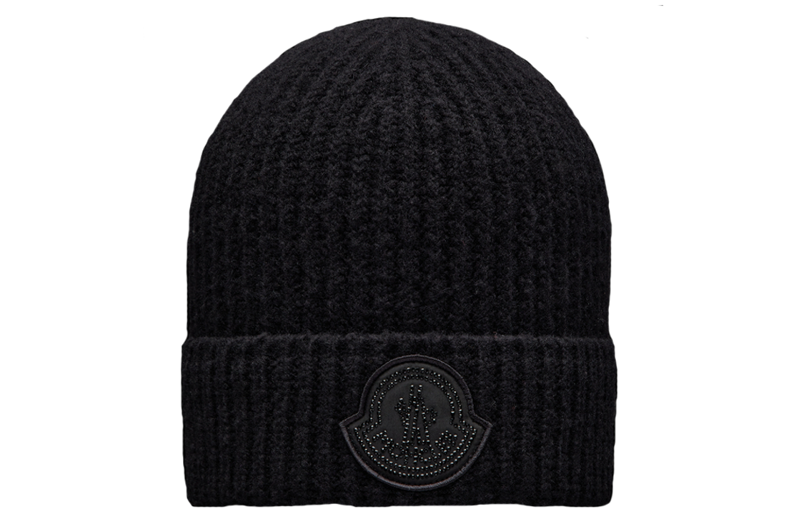 Женская шапка Moncler (черная)