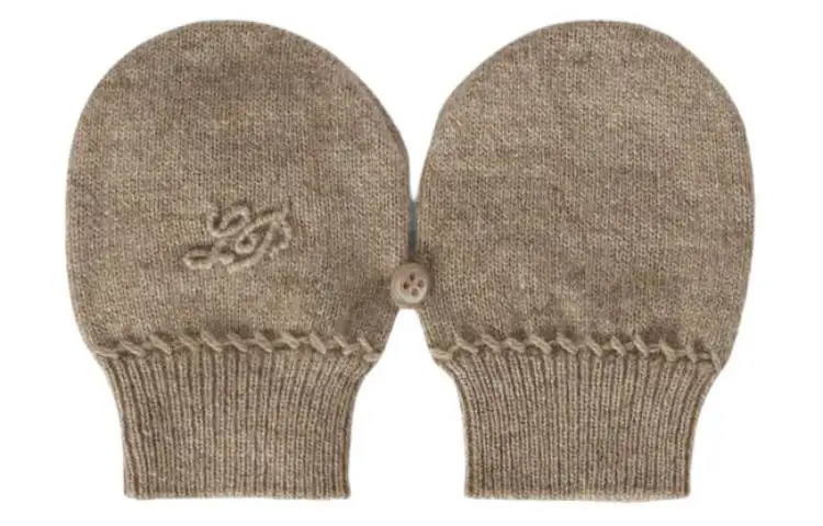 Loro Piana Knit Gloves Baby Brown