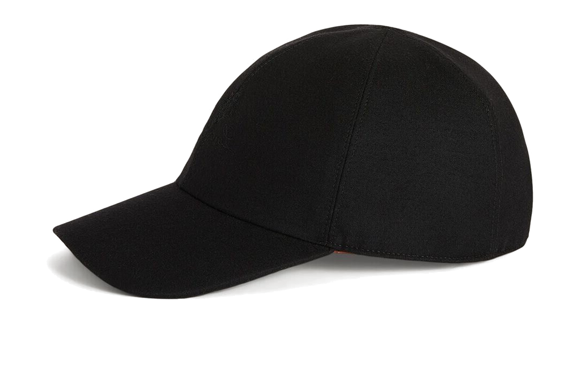 Loro Piana Embroidery Letter Virgin Wool, Cotton, Acetate Baseball Caps Men's Blue/Black