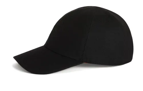 Loro Piana Embroidery Letter Virgin Wool, Cotton, Acetate Baseball Caps Men's Blue/Black