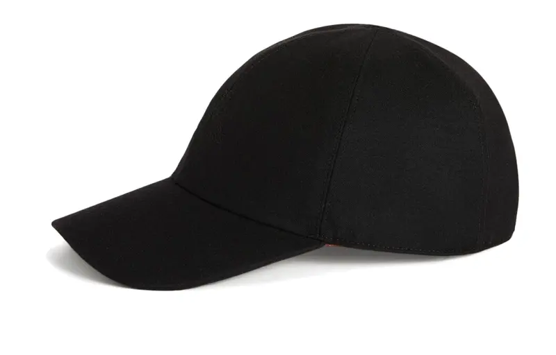 Loro Piana Embroidery Letter Virgin Wool, Cotton, Acetate Baseball Caps Men's Blue/Black