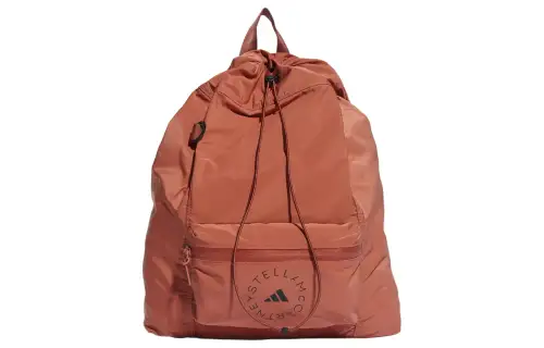 Adidas Stella McCartney Collaboration Recycled Polyester Plain Weave Fabric Backpack Women's Wild Tan & Black