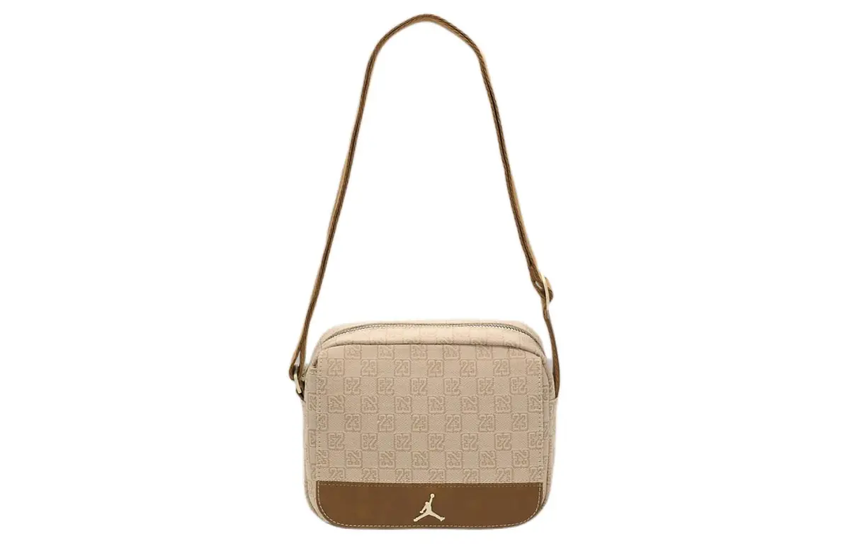 Jordan Polyester Single Crossbody Bags Unisex Coconut Milk