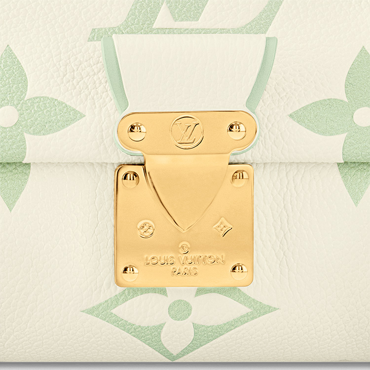 Женская сумка Louis Vuitton Favorite (кремово-белая с зеленым) — фото 7