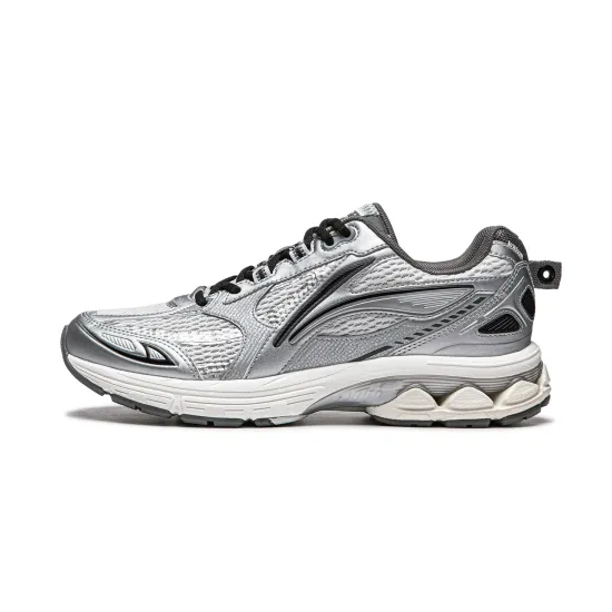 LiNing Shake 2.0 Cushioned Anti Slip And Wear Resistant Lightweight Low Top Casual Running Shoes Women's Silver Gray