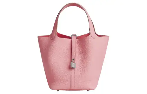 HERMES Picotin Lock Clemence Bullock Leather Basket Bag, Bucket Bag, Handbag 22 Women's