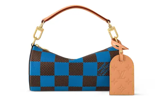 LOUIS VUITTON Soft Polochon Pm Damier Pop Blue