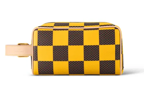 LOUIS VUITTON Locker Dopp Kit Damier Pop Yellow